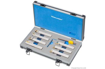 Harlingen Indexable 7 Piece Nickel Plated Carbide Lathe Tool Set - 16 x 100 mm H-11-126-T25