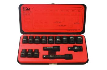 SP Tools Socket Set 15 Piece 1/2" Drive 6Pt Metric Impact SP20310