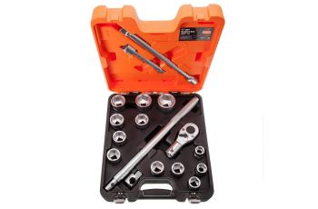 Bahco Socket Set 17 Piece 3/4" Imperial Matt Alloy Steel SLX17AF