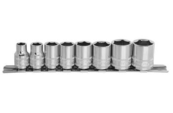 SP Tools Socket Rail Set 3/8"Dr 6Pt 8 Piece Sae SP20233