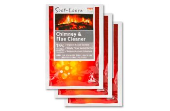 Soot-Loose Chimney And Flue Cleaner 3 Piece 50g Packet Organic Based SOOT LOOSE