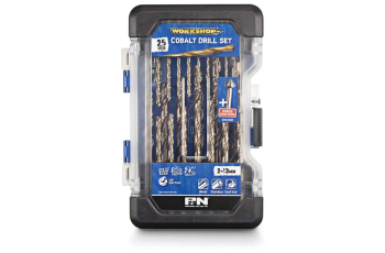 P&N 25 Piece Metric HSS Cobalt Jobber Drill Bit Set 149060006 – 2–13mm + Bonus Countersink