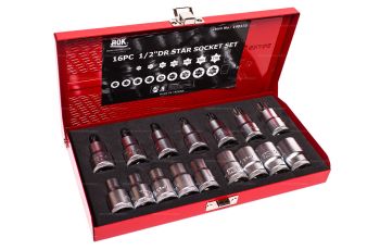 AOK Socket Set Star 16 Piece 1/2"DR BSK4-16T