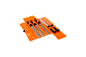 Bahco File set, 5 pce, 8", 2nd cut, hand, half round, 3 square, round file & 1 x half round rasp, plastic wallet 1-477-08-2-2