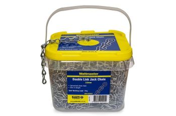 Wattmaster Jack Chain 2mm Double Link Galvanised 30m 9kg Limit WATJCDLB