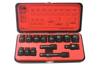 SP Tools Impact Socket Set 15 Piece 1/2"Dr Sae 6Pt SP20315