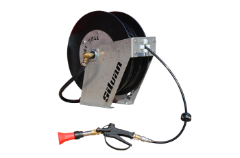 Silvan 50M Easyroll Retractable Hosereel & Atomiser Spraygun 180NL