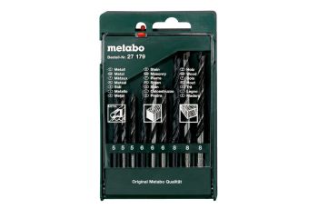 Metabo Masonry Drill Bit Set 9 Piece Assortment With Case 627179000
