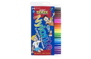 Texta Colouring Pens Nylorite 24 Colours with Wallet 0178858