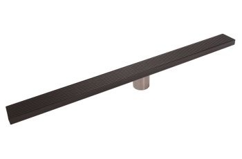 DTA FLLD1200GRB Long Floor Drain 1200mm Suits 50mm Black Hayman Series FLLD1200GRB