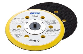 Basso 6"/150mm Dust Free Velcro Backing Pad - Ext 5/16"UNF F6565