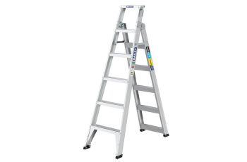 BAILEY ALUMINIUM DOUBLE SIDED LADDER 1.8/3.2M 150KG TRADE LYTE FS14022