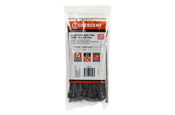 Crescent Cable Ties Black 100 Piece 200mm x 4.6mm WB8100