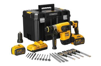 DeWALT 54V XR FLEXVOLT 4 Kilo SDS-Plus Multidrill (TSTAK 2x 9.0Ah) DCH417X2-XE