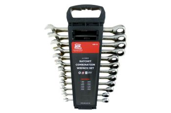 AOK Spanner Set 12 Piece 72T One Way Gear Ratchet RSK-12
