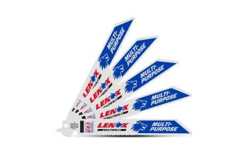 Lenox 5 Pack 200mm 10TPI Reciprocating Bi-Metal Saw Blade 20580810R 