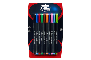 Artline Supreme Fineline Pens 10 Piece 0.4mm Assorted Colours EPFS-200/10BS