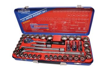 888 Tools Socket Set 1/2" Dr 39 Piece METRIC/SAE 12 Point T820300