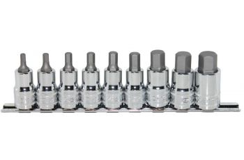 SP Tools Socket Rail Set 9 Piece 1/2"Dr Inhex Sae SP20563