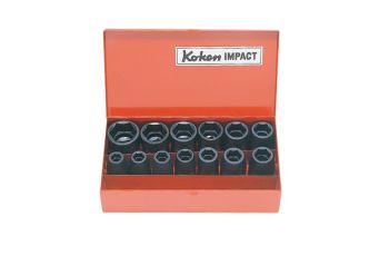 Koken 12PC 1/2"Dr Impact Socket Set (3/8" 1-1/8"AF) KO14241A