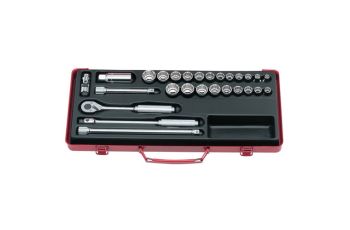 Koken Socket Set 3/8Dr 7-22MM+3/8-7/8AF(27PCS) KO3206AM