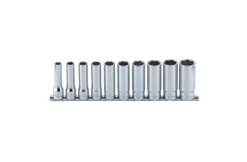 Koken Socket Set On Rail 1/2Dr 10-22MM Deep 10PC KORS4300M/10