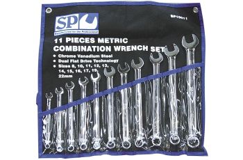 SP Tools Spanner Set 11 Piece Metric Combination Wrench SP10011