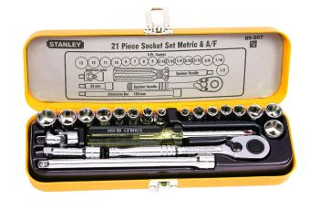 Stanley 21PC 1/4" Metric/SAE Socket Set 89-507