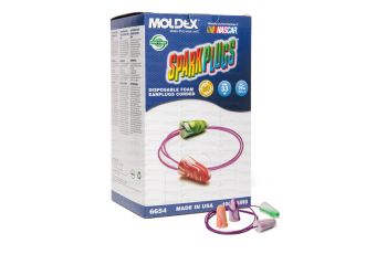 Moldex Ear Plugs SparkPlugs Corded Box 100 6654