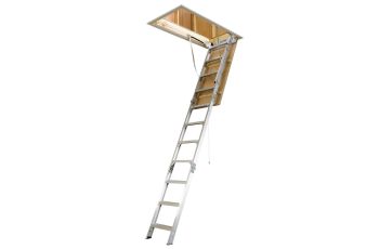 Werner 3.18-3.66M 150kg Aluminium Folding Attic Ladder AH2512AZ 