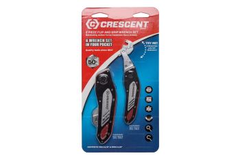 Crescent Wrench Set Flip and Grip 2 Piece Ratcheting Action CFW2AU