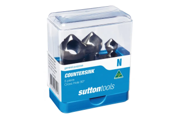 Sutton 5 Piece 6-28mm 90-deg Bit Crosshole HSS Countersink Metal Set C101SC1