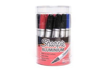 Sharpie Permanent Markers 2.5mm CHISEL TIP 26 Piece Aluminium AP012013P