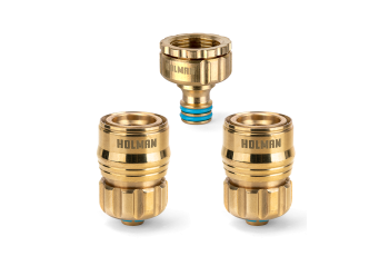 Holman 12mm Brass 3 Piece Connector Set 8530H