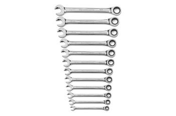Gearwrench 12PC 8-19MM Metric Open End Ratcheting Wrench Set 85597