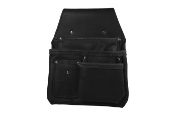 BuildPro Nail Bag 3 Pocket Leather Heavy Duty Stitching Pouch LBNBF3B