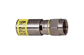 Klein Universal F Compression Coax Connectors RG6/6Q - 10 Pack A-VDV812-606