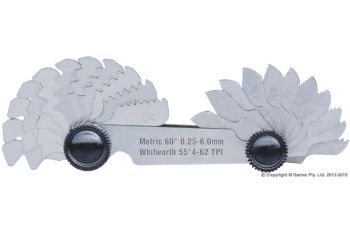 Accud 60° Metric & 55° Whitworth Thread Gauge AC-925-062-52