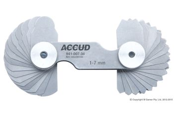 Accud 1-7mm Radius Gauge AC-941-007-34