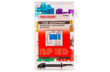 VoltFlow Car Fuses 100 Piece 3Amp - 30Amp Kits AF100MW