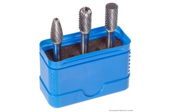 Morrisflex 3/8" Head Carbide Burr 3 Piece Set CBSET3