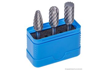 Morrisflex 3/8" Head Stainless Steel Carbide Burr 3 Piece Set CBSET3INOX