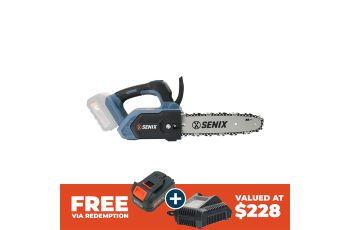 Senix X2 18V Brushless 25cm (10") Top Handle Chainsaw Skin CSX2-M1-EU-0