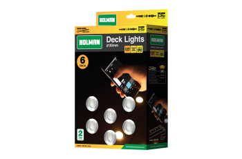 Holman Deck Light 30mm x 0.6W - White (6 Pack) DLW3006