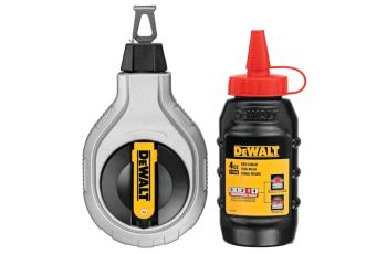 DeWALT 30m Chalk Line Reel Kit Aluminium with Red Chalk DWHT47408