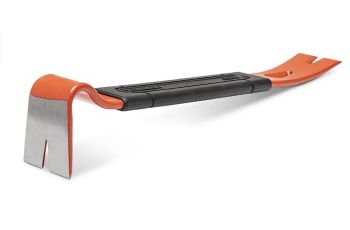 Crescent FB13-06 Flat Pry Bar with Grip 13" High-Viz Corrosion Resistant Finish 3 Beveled Nail Slots FB13-06