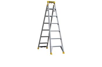 Bailey Pro Aluminium Dual Purpose Ladder DP7 150kg Ind Punchlock - 2.1m/3.8m FS13989
