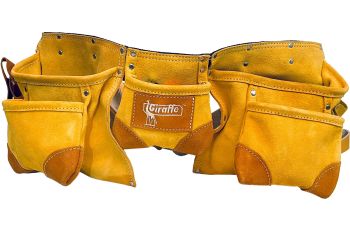 Giraffe 9 Pocket Nail Bag Suede Leather GIR9SD