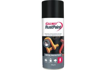 Galmet 350G RustPaint Aerosol Black Gloss GA-GRPBLA