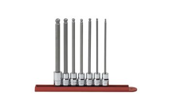 Gearwrench 7 Pc. 3/8" Drive Long Ball End Hex Bit SAE Socket Set 80574